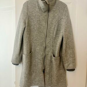 Women's Gray Wool Blend Coat